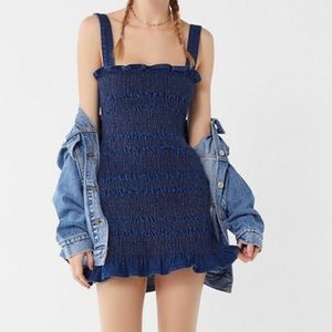 *NEW* Urban Outfitters Demin Scrunch Mini Dress